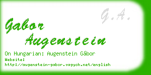 gabor augenstein business card